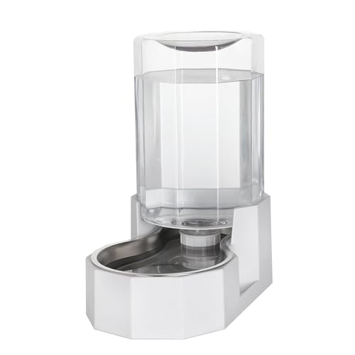 RIZZARI Automatischer Katzen-Wasserspender Edelstahl Wasserspender Große Kapazität Schwerkraft Pet Waterer für Katzen und Hunde (6L) von RIZZARI