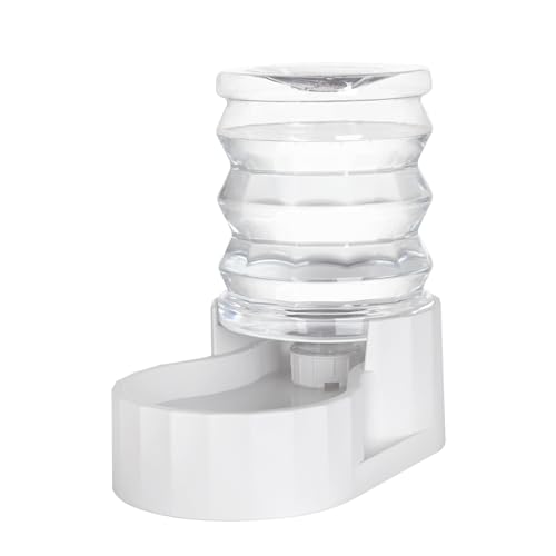 RIZZARI Gravity Pet Waterer, Automatischer Kunststoff-Wasserspender, große Kapazität, Wasserspender für Katzen und kleine und mittelgroße Hunde (4 l, ohne Filter) von RIZZARI