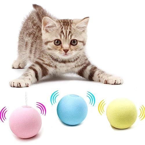 RJSQAQE Chirping Toys EVA Automatic Gravity Sound Animal Interactive Ball Sounds Toy Lifelike Catnip Exercise Kitte V0O6 von RJSQAQE