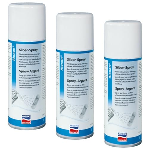 RL24 - Aloxan-Silberspray | Sprühpflaster für Tiere | Schutz vor Schmutz & Umwelteinflüssen | filmbildendes Wundspray | luftdurchlässiges & elastisches Pflasterspray | 3 x 200 ml (3er Set) von RL24