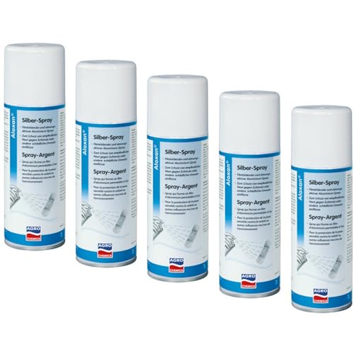 RL24 - Aloxan-Silberspray | Sprühpflaster für Tiere | Schutz vor Schmutz & Umwelteinflüssen | filmbildendes Wundspray | luftdurchlässiges & elastisches Pflasterspray | 5 x 200 ml (5er Set) von RL24