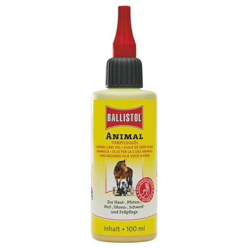 RL24 Ballistol - Tierpflegeöl Animal | Tieröl mit Tiefenwirkung | sanfte Pflege für Pferde, Hunde, Katzen & Co. | ideale Schweif-, Fell- & Hufpflege | für Heim-, Hof- & Haustiere | 1 x 100 ml von RL24