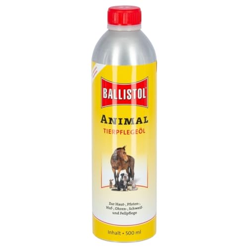 RL24 Ballistol - Tierpflegeöl Animal | Tieröl mit Tiefenwirkung | sanfte Pflege für Pferde, Hunde, Katzen & Co. | ideale Schweif-, Fell- & Hufpflege | für Heim-, Hof- & Haustiere | 1 x 500 ml von RL24