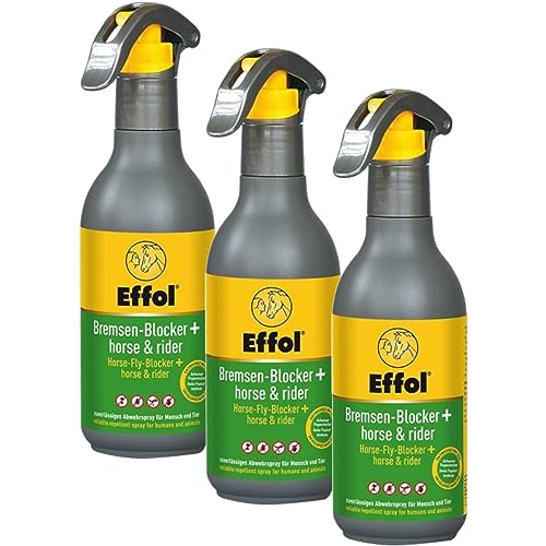 RL24 - Bremsen-Blocker+ Horse & Rider | geruchsneutraler Insektenschutz | gegen Bremsen, Mücken & Fliegen | Fliegenspray Pferd & Reiter | Bremsenspray für Pferde | 3 x 250 ml Spray (3er Set) von RL24