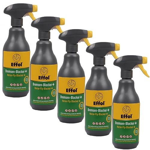 RL24 - Bremsen-Blocker+ Insektenschutz | Fliegenschutz mit starkem Duft | gegen Bremsen, Zecken & Mücken | Bremsenspray für Pferde | dermatologisch getestet | 5 x 500 ml Spray (5er Set) von RL24