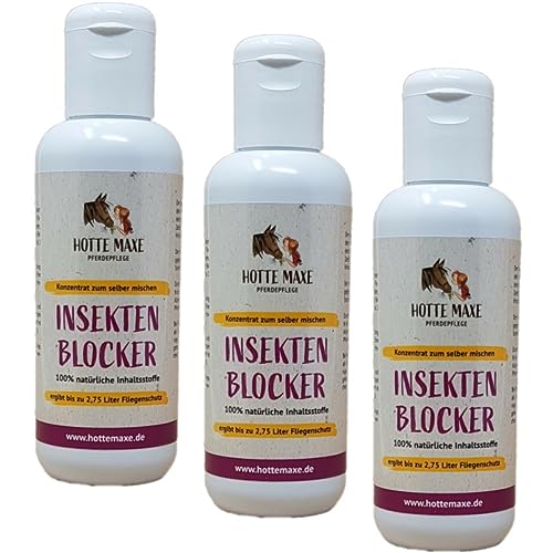 RL24 Hotte Maxe - Insekten-Blocker Konzentrat | Hautöl, Insektenschutz & Mähnenspray in einem | für seidigen Glanz | bei Sommerekzem & gegen Ungeziefer | 3 x 500 ml Flasche (3er Set) von RL24