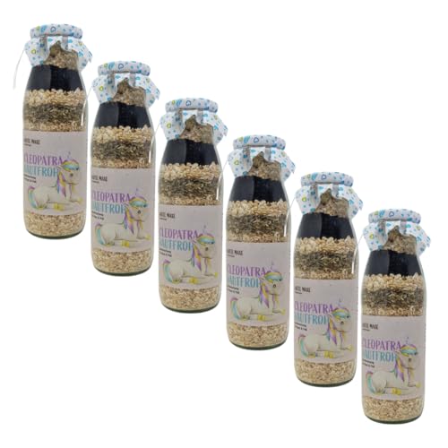 RL24 Hotte Maxe - Leckerli-Backmischung Cleopatra Hautfroh – zum Zubereiten von Pferdeleckerlis – Keksmischung für Pferde – Pferdefutter ohne Zusatzstoffe – 6 x 500 ml Flasche (6er-Set) von RL24