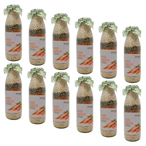 RL24 Hotte Maxe - Leckerli-Backmischung Hotti Karotti – zum Zubereiten von Pferdeleckerlis – Keksmischung für Pferde – Pferdefutter ohne Zusatzstoffe – 12 x 500 ml Flasche (12er-Set) von RL24