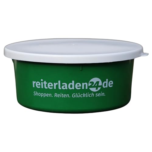 RL24 - Leckerlischale | Müslischale mit Deckel für Pferde | Futterschale zur Aufbewahrung von Leckerli & Pferdefutter | Leckerli-Dose in Minzgrün | 1 Schale á 2l | Pferdezubehör von RL24