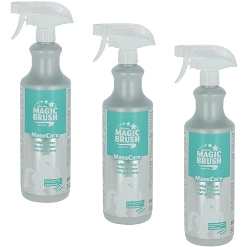 RL24 MagicBrush - Mähnen- und Fellglanzspray ManeCare | Mähnenspray für Pferde | Leichtkämmspray für seidigen Glanz | Pferde Mähnenspray & Schweifspray | 3 x 1000 ml Spray (3er Set) von RL24