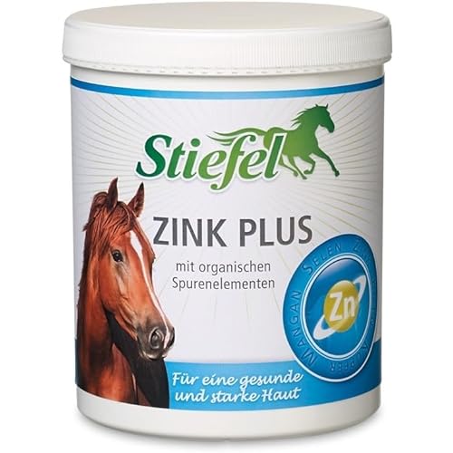 RL24 Stiefel - Zink Plus Pulver | Zink für Pferde | Power-Mischung für Haut, Fell, Huf & Immunsystem | mit Zink, Selen, Eisen, Kupfer & Mangan | Perfekter Fellwechselhelfer | 1 x 900 g Dose von RL24