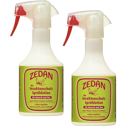 RL24 Zedan SP - Insektenschutz Sprühlotion | gegen Bremsen, Fliegen & Mücken | Fliegenspray Pferd & Reiter | Fliegenschutz mit Geraniol & Zedernholzöl | 2 x 500 ml Spray (2er Set) von RL24