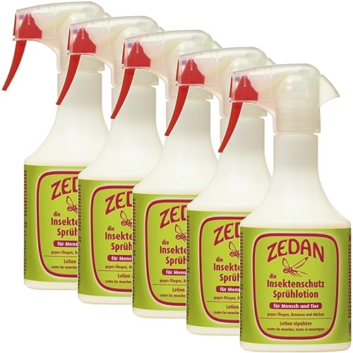 RL24 Zedan SP - Insektenschutz Sprühlotion | gegen Bremsen, Fliegen & Mücken | Fliegenspray Pferd & Reiter | Fliegenschutz mit Geraniol & Zedernholzöl | 5 x 500 ml Spray (5er Set) von RL24