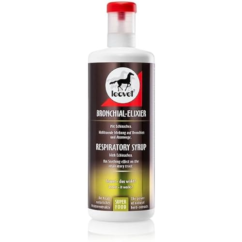 RL24 leovet - Bronchial Elixier | Ergänzungsfuttermittel für Pferde | mit Anis, Fenchel & Echinacea | wohltuende Wirkung auf Bronchien & Atemwege | Kräuter-Saft für Pferde | 1 x 1000 ml Flasche von RL24