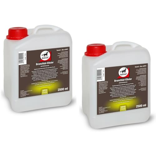 RL24 leovet - Bronchial Elixier | Ergänzungsfuttermittel für Pferde | mit Anis & Echinacea | wohltuende Wirkung auf Bronchien & Atemwege | Kräuter-Saft für Pferde | 2 x 2500 ml Flasche (2er Set) von RL24