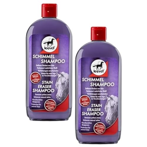 RL24 leovet - Schimmel Shampoo | Pferdeshampoo f. EIN gesundes Haarkleid | Shampoo für Pferde | sanfte Reinigung lässt gelbe Verfärbungen Verschwinden | Pferdepflege | 2 x 500 ml Flasche (2er Set) von RL24