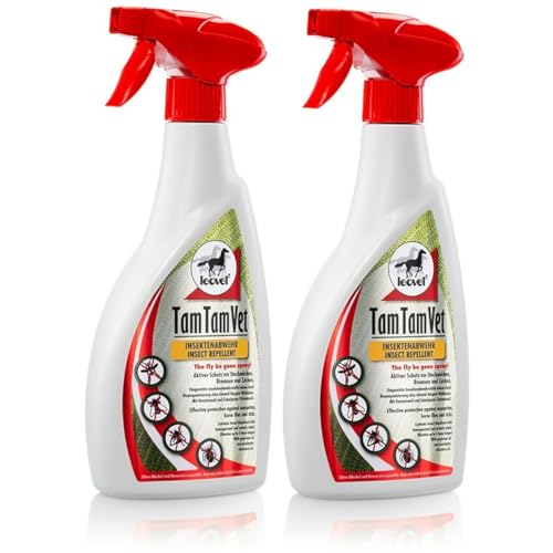 RL24 leovet - Tam Tam Vet | Insektenschutz mit Langer Wirkdauer | Bremsenspray für Pferde | Schutz vor Mücken, Bremsen & Zecken | Mückenspray für Pferde | 2 x 550 ml Sprühflasche (2er Set) von RL24