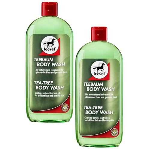 RL24 leovet - Teebaum Body Wash | Pferdeshampoo mit Teebaumöl | mindert Juckreiz & Scheuerneigung | Shampoo für Pferde | pflegt Haut & Haar | Pferdepflege | 2 x 500 ml Flasche (2er Set) von RL24