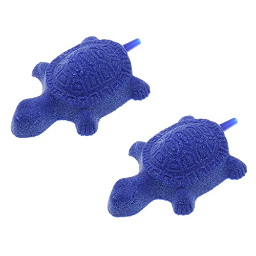 RLECS Air Stone 2 Stück Aquarium Schildkröte Form Bubble Airstone Luftpumpe Zubehör Set Fisch Bubble Tank Sauerstoffpumpe Dekoration Schildkröte Bubble Diffuser Entriegelungswerkzeug von RLECS