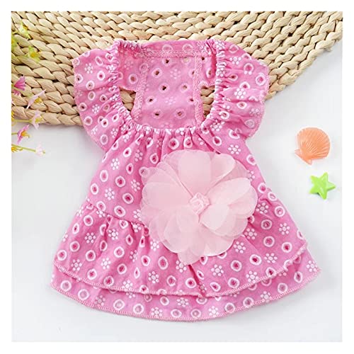 Sommer Niedliches florales Haustierkleid Vestidos für kleine Hunde Prinzessin Hundekleid Hochzeitskleid Haustier Hund Katzen Kleidung (Farbe: Blau Größe: L) (Rosa L) von RLUYFGGTLNHGT