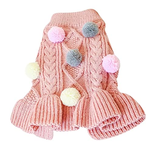 Strickpulloverkleid Herbst Winter Haustierparty Hochzeit Mädchen Mops Yorkies Chihuahua Welpe Perro Rock (Farbe: A Größe: L code) (B XScode) von RLUYFGGTLNHGT