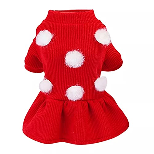 Winter Haustier Kleidung Punkt Hundekleid für Hunde Rock Herbst Hund Hochzeitskleider Yorkshires Kleidung für Chihuahau Haustier Kleid (Farbe: D Größe: S Code) (A M Code) von RLUYFGGTLNHGT