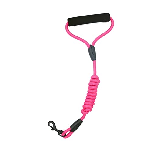 RLVYTA Hundeleine Dog Walking Anti-Stretching Hundekette Nylon Handseil Heimtierbedarf Verstellbare Führleine(Pink 1.2cm,Crude 1.2CM) von RLVYTA