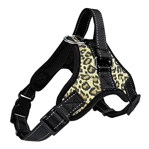 RLVYTA Hundeleine Pet Dog Leash Traction Brustgeschirr Drag Vestdog Collar Pet Dog Supplies Verstellbare Führleine(Leopard,S) von RLVYTA