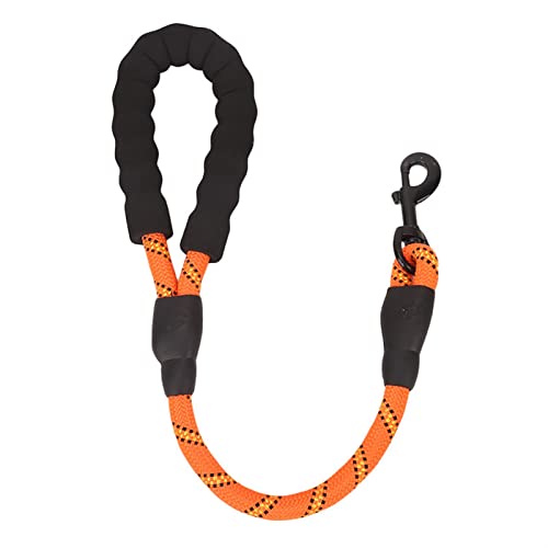 Hundeleine Pet Leash kurzes reflektierendes rundes Seil für Dog Walker Pet Collar Hundeleine Verstellbare Führleine(Orange) von RLVYTA