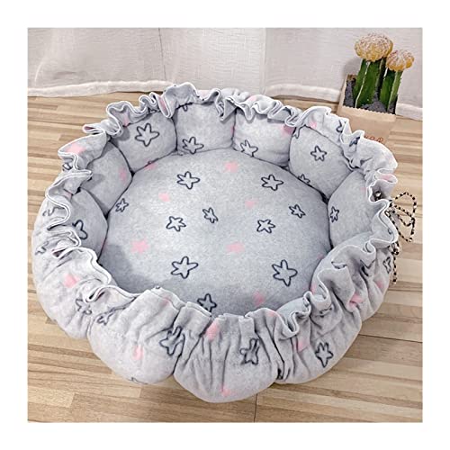 RLVYTA Hundematte 17 Farben, superweiches, warmes Katzenbett, verstellbare Hundematte, Haustier-Schlafkorb, rund, flauschig Katzenbett(7,55cm Outer diamete) von RLVYTA