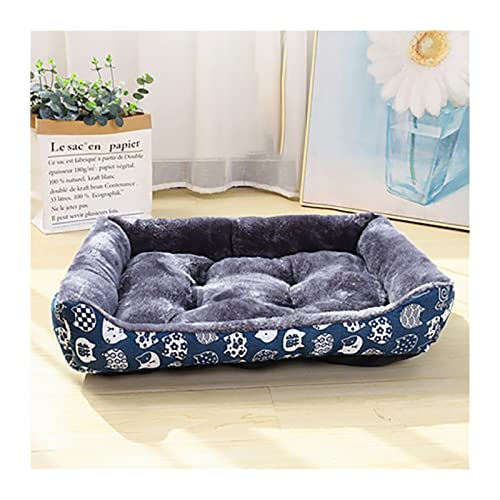 RLVYTA Hundematte Haustier-Hundebett, Sofamatten, Hundekorb, Zubehör für große, mittelgroße, kleine Hauskissen, Katzenbetten Katzenbett(Navy Blue,S) von RLVYTA