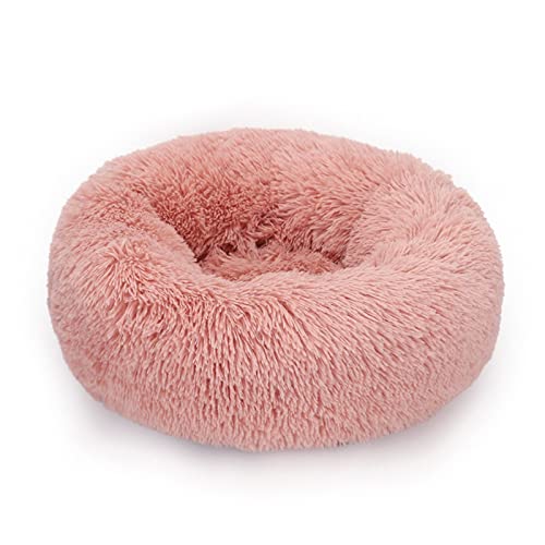 RLVYTA Hundematte Hundebett, beruhigendes Katzenbett, Haustierhütte, weiches, Flauschiges Kissen, Schlafsack, Matte für große Hunde Katzenbett(Fairy Powder,XXL Diameter 100cm) von RLVYTA