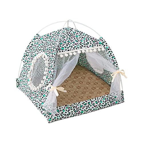 RLVYTA Hundematte The General Tipi Geschlossene gemütliche Hängematte mit Böden Katzenhaus Haustier kleines Hundehaus Katzenbett(Light Green,S for 3kg) von RLVYTA