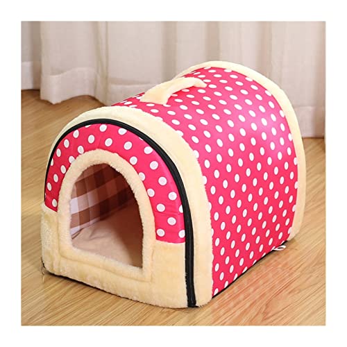 RLVYTA Hundematte Warme Hundehütte House Lounge für Katzen, mittelgroße kleine Hunde, warm, faltbar, waschbar Katzenbett(F,60X45X45cm) von RLVYTA