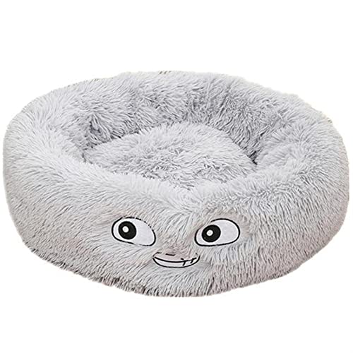 RLVYTA Hundematte Weiches Hundebett, waschbar, langes Plüsch, Hundehütte, Katzenhaus, Matten, Sofa für Hundekorb, warmes Haustierbett Katzenbett(A Grey,XS 40CM) von RLVYTA