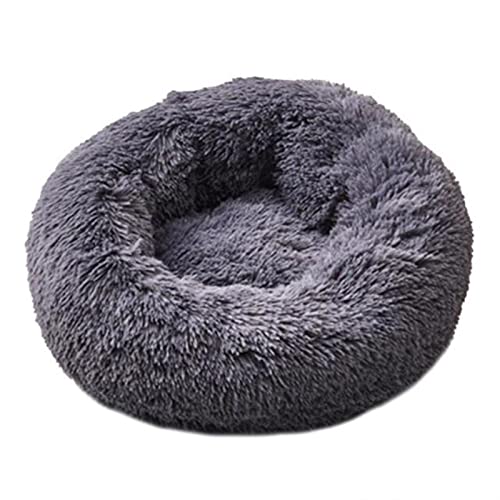 RLVYTA Hundematte Weiches Hundebett, waschbar, langes Plüsch, Hundehütte, Katzenhaus, Matten, Sofa für Hundekorb, warmes Haustierbett Katzenbett(Black,XS 40CM) von RLVYTA