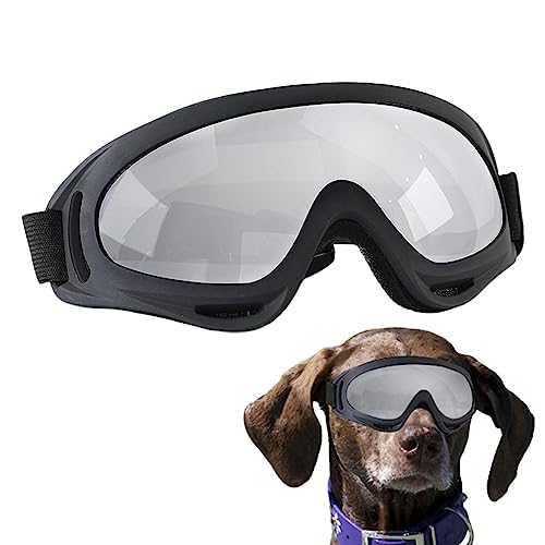 Hunde-Sonnenbrille, staubdicht, für Welpen, Sommer, Strand, mit verstellbarem Riemen, Schutzbrille für große Hunderassen, Haustiere Rockia von ROCKIA