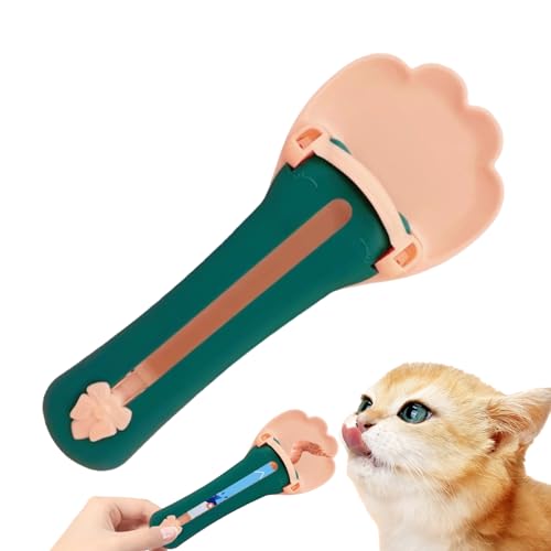 ROCKIA Cat Wet Treats Dispenser Spoon, Pet Feeder Cat Snack Dispense Spoon, Portable Feeding Tool for Cats Puppies Wet Treats Liquid Snacks Cat Strips Wet Food von ROCKIA