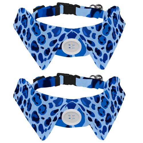 2 Packungen Welpenhalsband, blauer Leopardenmuster, Fliegen, verstellbare Katzen-Fliegen, Halsband für kleine, mittelgroße Hunde, Katzen, Haustiere, Kaninchen 2 Packungen Welpenhalsband, blauer Leopardenmuster, Fliegen, verstellbare Katzen-Fliegen, Halsband für kleine, mittelgroße Hunde, Katzen, Haustiere, Kaninchen von RODAILYCAY