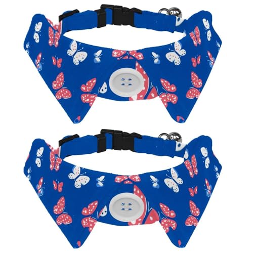 2 Packungen Welpenhalsband, buntes Schmetterlingsmuster, Urlaubsfliege, verstellbares Katzenhalsband mit Fliegen für kleine, mittelgroße Hunde, Katzen, Haustiere, Kaninchen, 2 Packungen 2 Packungen Welpenhalsband, buntes Schmetterlingsmuster, Urlaubsfliege, verstellbares Katzenhalsband mit Fliegen für kleine, mittelgroße Hunde, Katzen, Haustiere, Kaninchen, 2 Packungen von RODAILYCAY