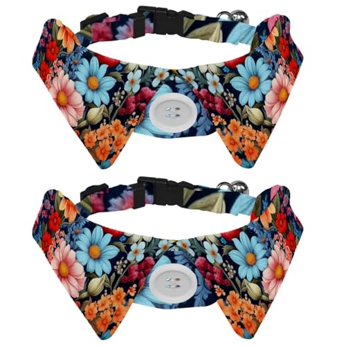 2 Stück bunte Blumen kleine Hundehalsband, verstellbares Katzenhalsband mit Fliegen, niedliche Haustier-Fliege für mittelgroße Hunde, Katzen, Welpen, Kaninchen, Kätzchen 2 Stück bunte Blumen kleine Hundehalsband, verstellbares Katzenhalsband mit Fliegen, niedliche Haustier-Fliege für mittelgroße Hunde, Katzen, Welpen, Kaninchen, Kätzchen von RODAILYCAY