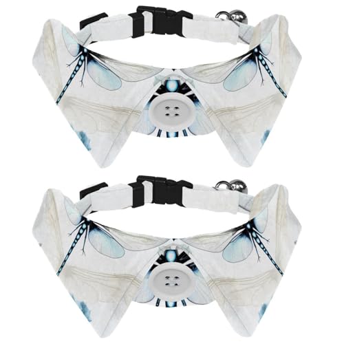 Dragonfly 2 Packungen Welpenhalsbänder mit Fliege, verstellbare Smoking, Revers, Katzen-Fliege, elegantes Haustierhalsband für kleine, mittelgroße Hunde und Katzen Dragonfly 2 Packungen Welpenhalsbänder mit Fliege, verstellbare Smoking, Revers, Katzen-Fliege, elegantes Haustierhalsband für kleine, mittelgroße Hunde und Katzen von RODAILYCAY