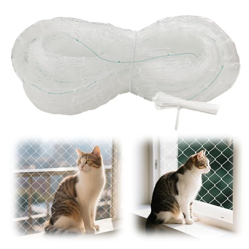 ROEOWENE Katzennetz Transparent 8x3m Katzennetz für Balkon Ohne Bohren Katzengitter Fenster Katzenschutznetz Balkonnetz Katzen Balkonschutznetz Sicherung Vogelschutznetz für Treppen,Terrassen,Garten ROEOWENE Katzennetz Transparent 8x3m Katzennetz für Balkon Ohne Bohren Katzengitter Fenster Katzenschutznetz Balkonnetz Katzen Balkonschutznetz Sicherung Vogelschutznetz für Treppen,Terrassen,Garten von ROEOWENE