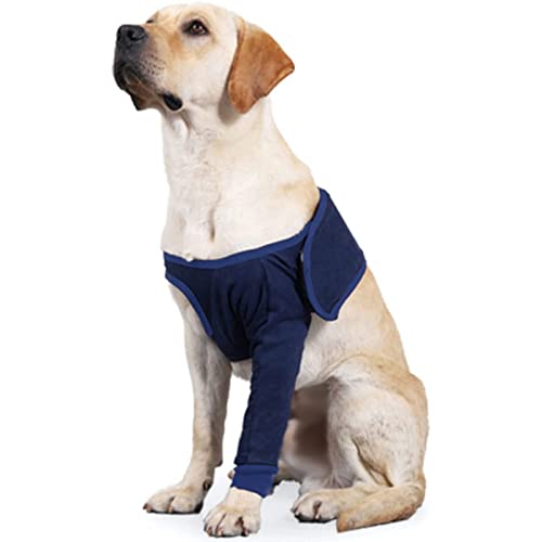 ROFRA Pet Dog Rcovery Sleeve, Hundebein Sleeve, Einstellbarer Pet Dog Knieschutz, Atmungsaktive Stützstütze, Wunden, Heilung, Verhindern Lecken, Geeignet für alle Hunde (L) von ROFRA