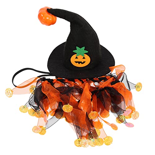 1 Set Halloween Mütze Hüte Hunde Halloween Kostüme Welpen Zubehör Hunde Schal Lätzchen Katze Lustige Mütze Kürbis Kostüm Haustier Halloween Kostüm Dekorative Haustier ROMISBABA von ROMISBABA