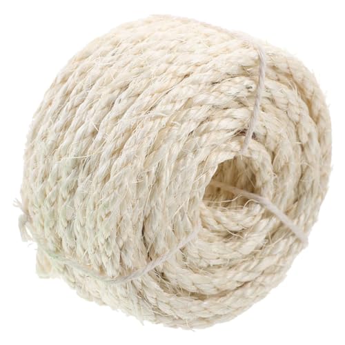 ROMISBABA Natürliche Sisal Rolle 6mm x 15m Für Katzenkratzbaum Ideal Für DIY Reparaturen Und Als Ersatz Für Kratzpads Strapazierfähiges Hanfseil Für Katzenzubehör von ROMISBABA