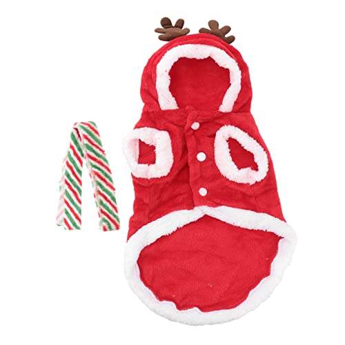 ROMISBABA 1 Satz Haustier Hund Weihnachten Elch Kleidung Set kleine hundepullover Winterkleidung hundeschal Weihnachten Hundekleidung Weihnachten Weihnachtshundeschal Haustierschal Flanell von ROMISBABA