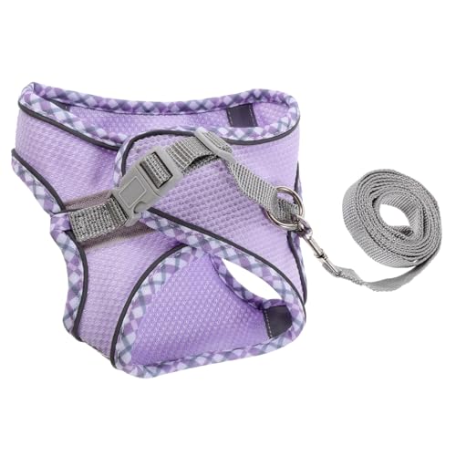 ROMISBABA 1 Satz Katzenleinenweste Hundeleine Little Pets weasypet tragegeschirr für Hunde Kleidung für Hunde Dog Lead katzenklo Haustier Hund Zubehör Weste für Haustiere Polyester Violett von ROMISBABA