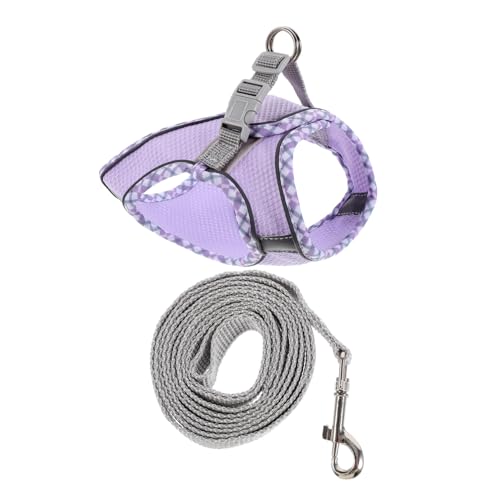 ROMISBABA 1 Satz Katzenleinenweste Hundeleine hundegurt hundehalstuch Hundelaufgeschirr Dog Accessories katzenklo Haustier Hund Zubehör kleines Geschirr für Welpen Polyester Violett von ROMISBABA