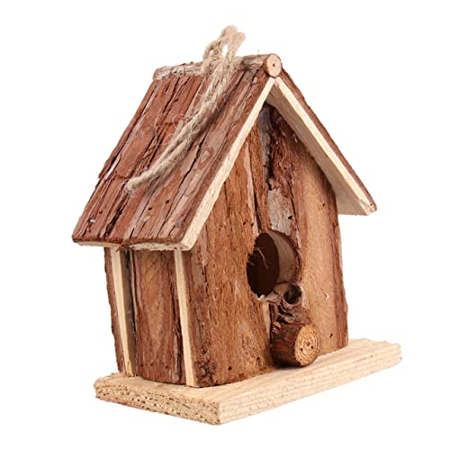 ROMISBABA 1 Stück Outdoor Birdcage Holz Vogelkäfig Doppelt Geneigt Design Vogel Nest Ornament von ROMISBABA